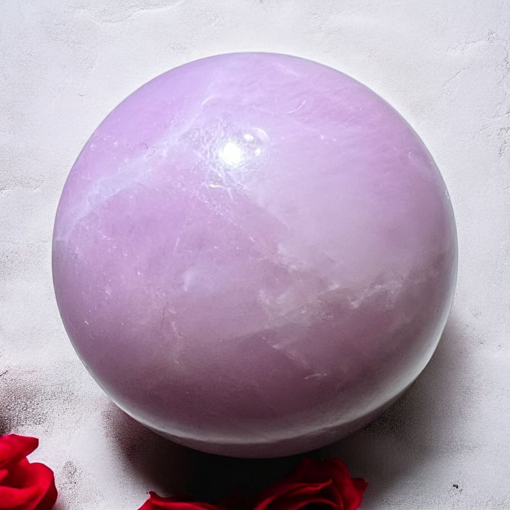 Kunzite Crystal Marble Sphere‎